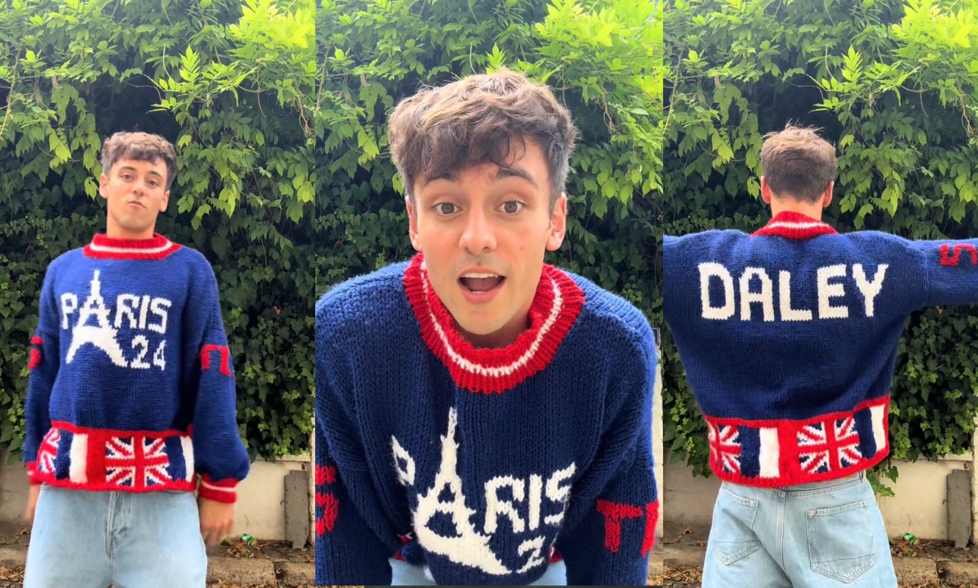 Tom Daley just modelled his handmade Olympics jumper on TikTok