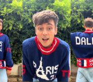 Tom Daley wearing his Paris 2024 Jumper on TikTok