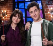 Selena Gomez and David Henrie in Wizards Beyond Waverly Place. (Disney Channel)