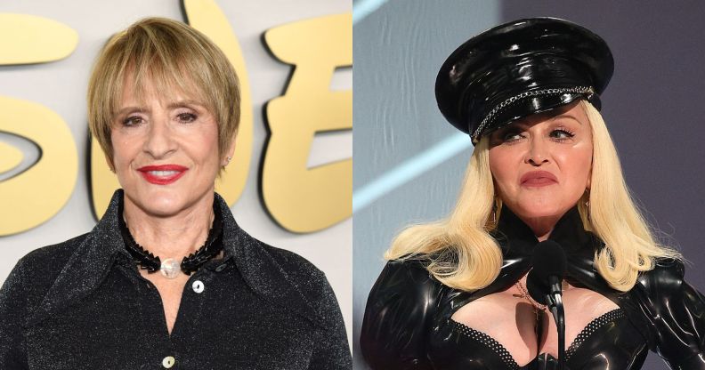 Patti LuPone (left) and Madonna (right) in different photos.