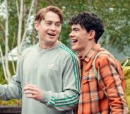 Kit Connor and Joe Locke as Nick Nelson and Charlie Spring in Heartstopper season three