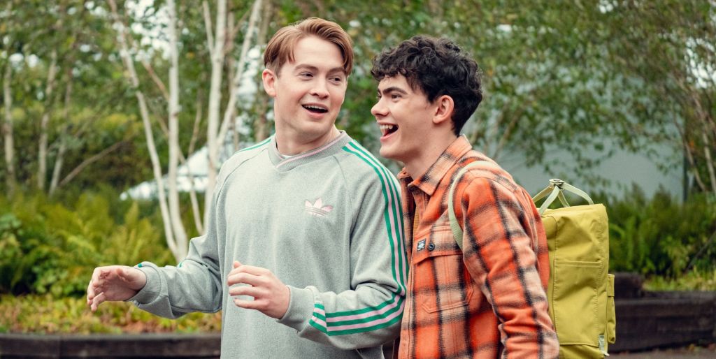 Kit Connor and Joe Locke as Nick Nelson and Charlie Spring in Heartstopper season three