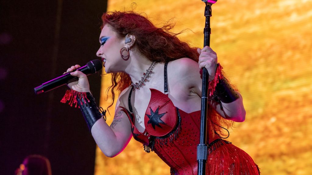 US singer and songwriter Chappell Roan performs live on stage during a concert at Velodrom on September 23, 2024 in Berlin, Germany