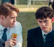 Kit Connor and Joe Locke as Nick Nelson and Charlie Spring in Heartstopper season three.