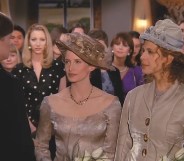 A still from the Friends episode, "The One with the Lesbian Wedding".