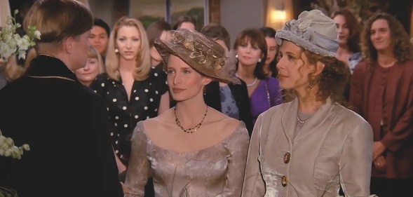 A still from the Friends episode, "The One with the Lesbian Wedding".