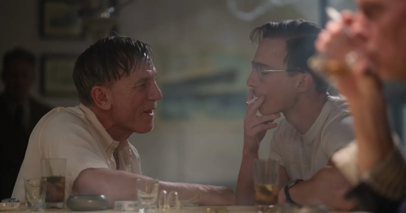 Daniel Craig and Drew Starkey in Queer. (Yannis Drakoulidis/A24)