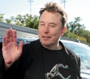 Elon Musk waving to the camera