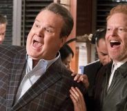 Eric Stonestreet and Jesse Tyler Ferguson as Cam and Mitch in Modern Family.