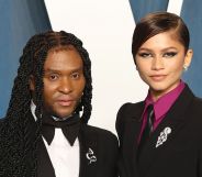 Law Roach and Zendaya on a red carpet.