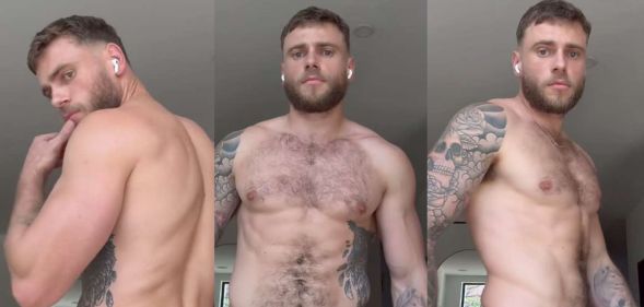 Olympian Gus Kenworthy has shown off a homemade jockstrap for Burning Man festival (@guskenworthy/ Instagram)