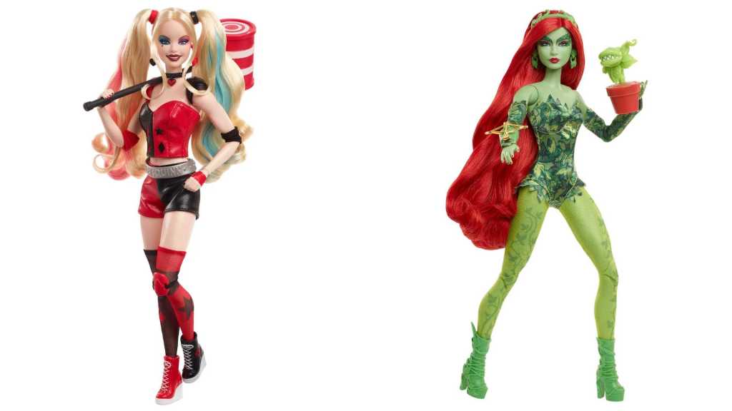 Barbie dolls of Harley Quinn and Poison Ivy