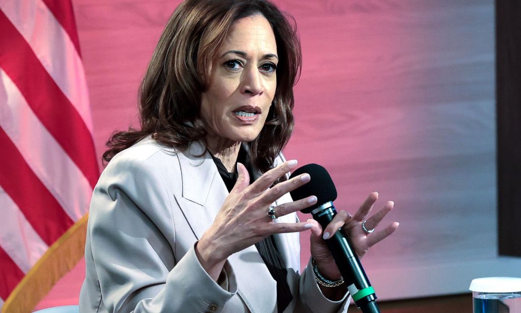 Kamala Harris during an interview with the National Association of Black Journalists.