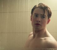 Kit Connor as Nick Nelson in Heartstopper season three's iconic shower scene.