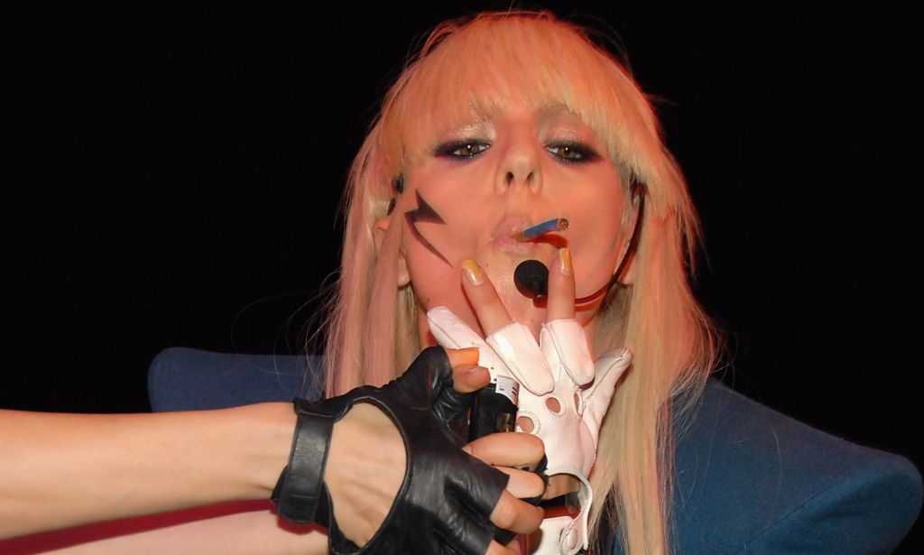 Lady Gaga during an open air summer gig in 2008. 