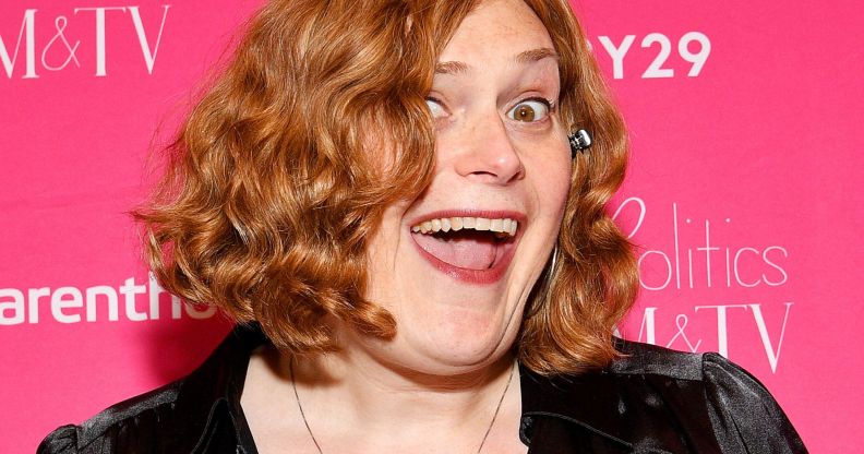 Lily Wachowski smiling at a red carpet event.