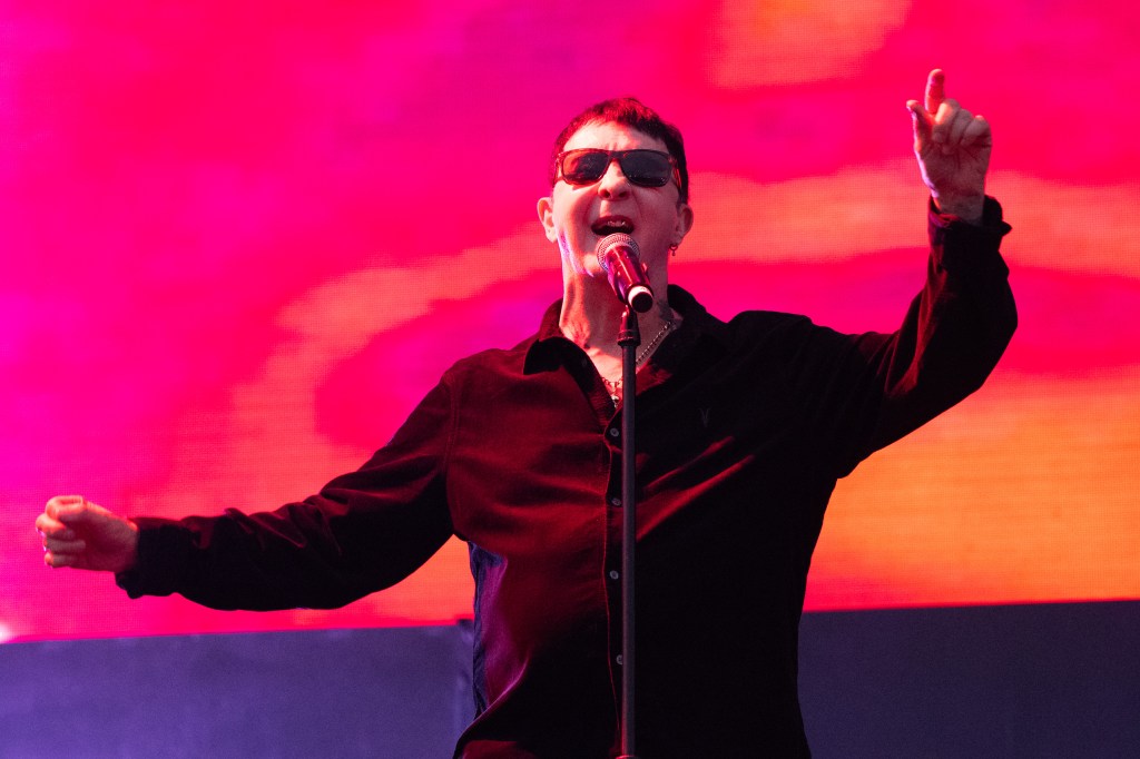 Singer Marc Almond of Soft Cell performs onstage