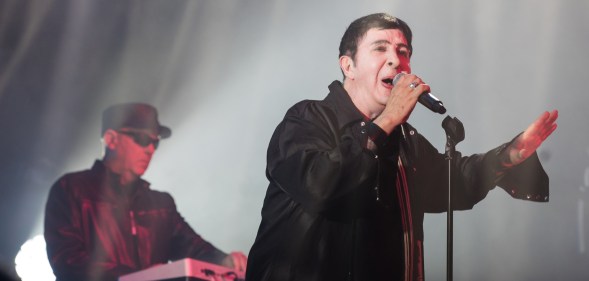 David Ball and Marc Almond of Soft Cell performs live on stage