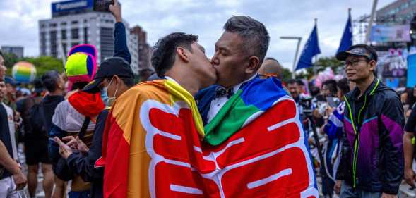 A gay couple in Taiwan