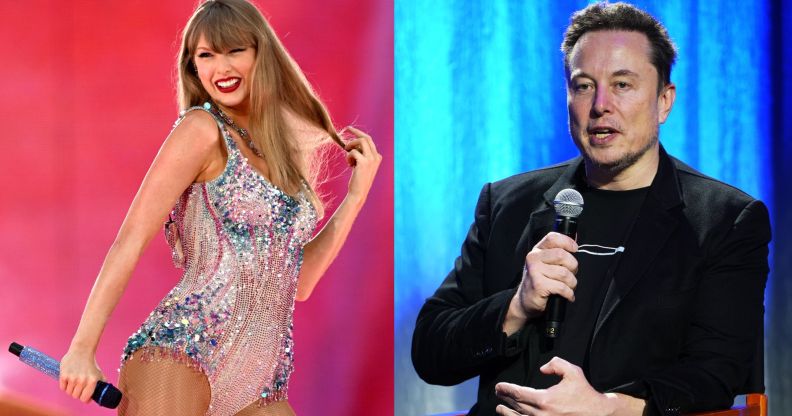 Composite image of Taylor Swift and Tesla CEO Elon Musk