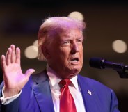 Republican presidential nominee, former U.S. President Donald Trump, speaks during a campaign rally