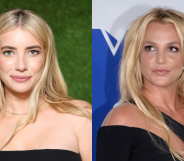 Split photo of Emma Roberts and Britney Spears