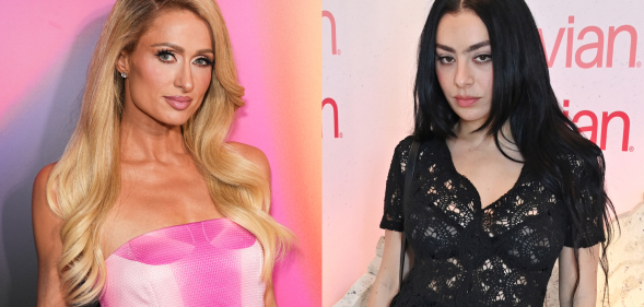 Split photo of Paris Hilton and Charli XCX