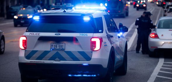 Stock image of a Chicago police car