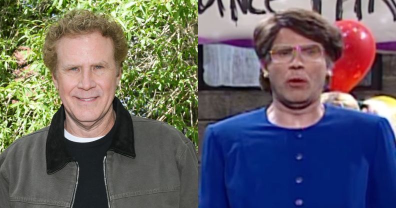 Will Ferrell in 2024 (left) and Will Ferrell as attorney general Janet Reno.