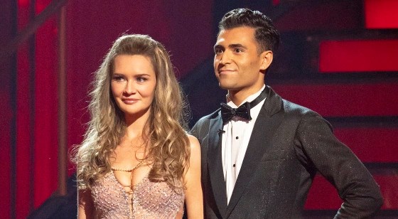 Anna Delvey and professional dancer Ezra Sosa on Dancing with the Stars.