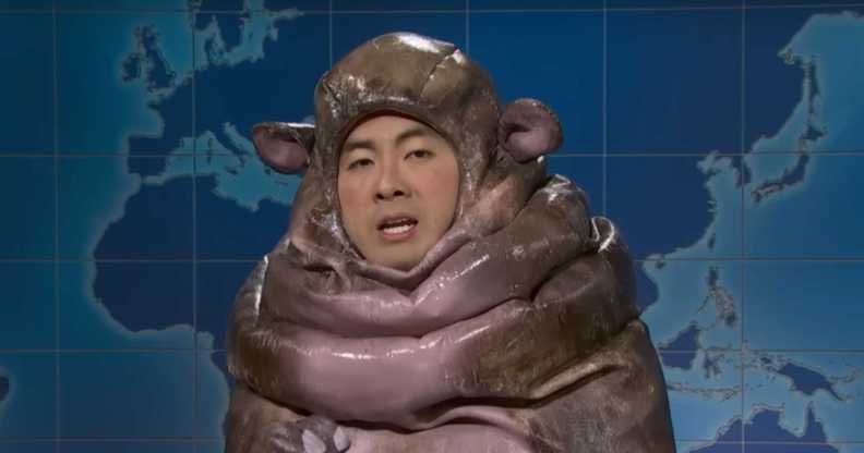 Bowen Yang on SNL as Moo Deng