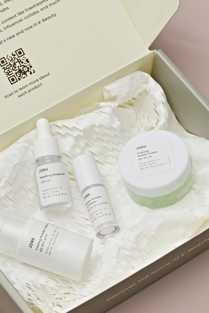 The JoahNow box features four key products for your skincare routine.