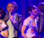 Billie Eilish's brother Finneas kisses his male guitarist on stage