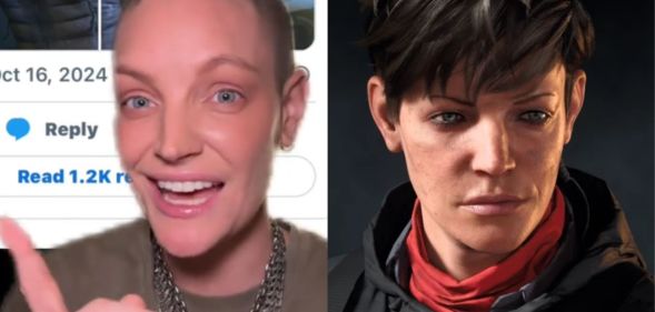 A split image of Kimber London and their character in Call of Duty: Black Ops 6.