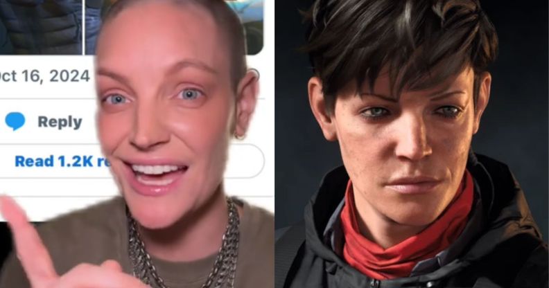 A split image of Kimber London and their character in Call of Duty: Black Ops 6.