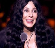 Cher during the rock and roll hall of fame induction.