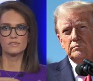 Donald Trump and Jessica Tarlov side by side.