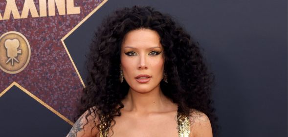 Halsey at the 2024 premiere of film Maxxxine