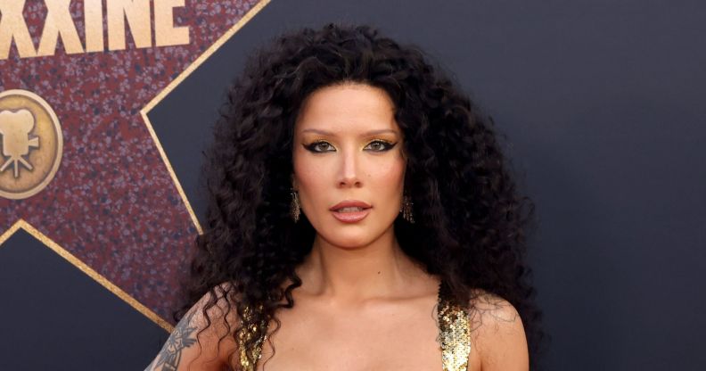 Halsey at the 2024 premiere of film Maxxxine