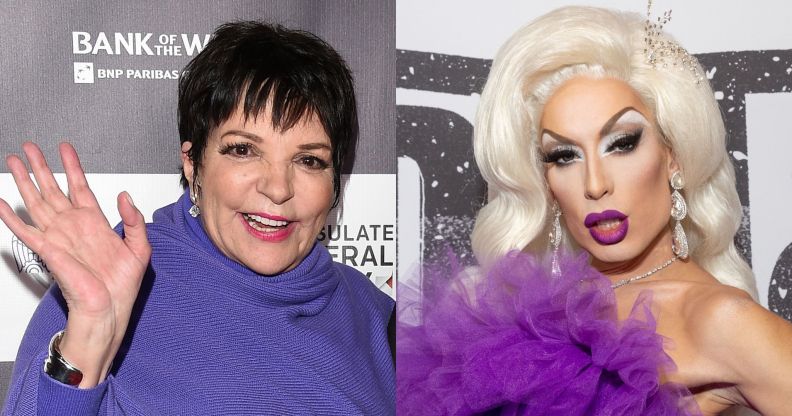 Liza Minelli in 2015 (left) and Alaska in 2022.