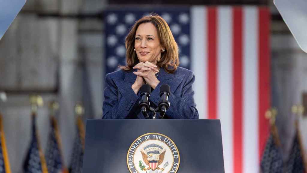 Kamala Harris at a rally