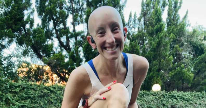 Lindsay Walter is a marathon runner who shares her experience of having alopecia.