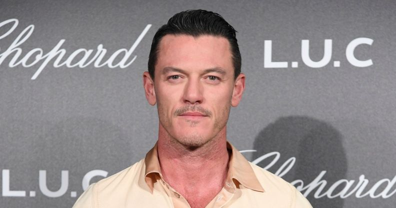 Luke Evans in 2018 on a red carpet