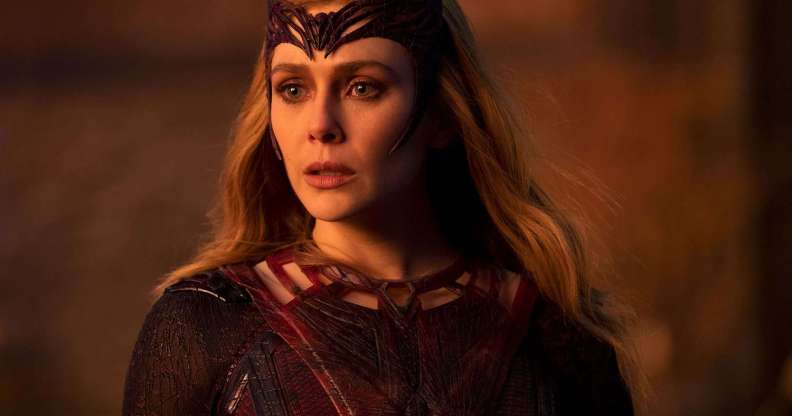 Elizabeth Olsen as Wanda Maximoff in Doctor Strange in the Multiverse of Madness.