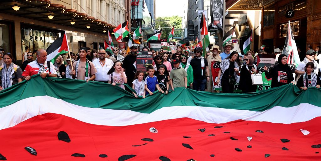 A pro-Palestine vigil in Sydney.