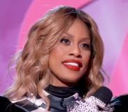 Laverne Cox after being unmasked during The Masked Singer US.