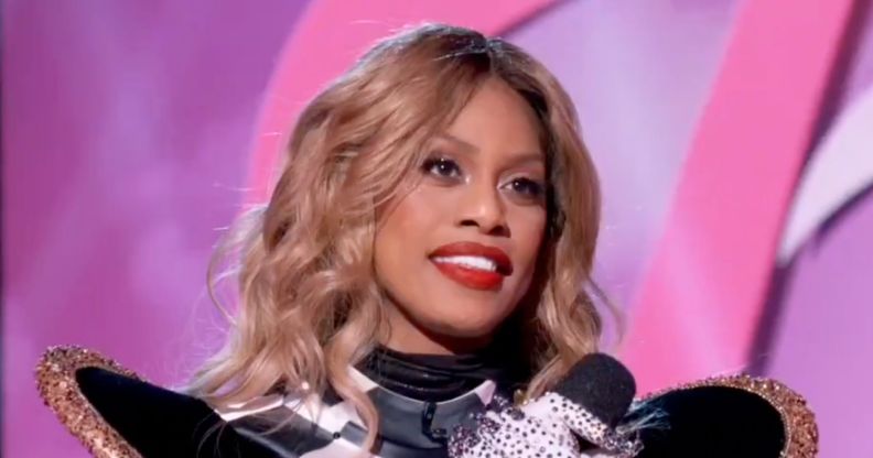 Laverne Cox after being unmasked during The Masked Singer US.