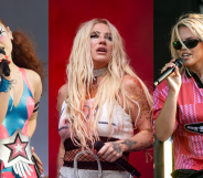 Split photos of Chappell Roan, Kesha and Reneé Rapp.