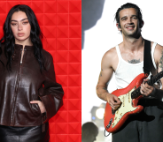 Split photo of Charli XCX and Matty Healy.