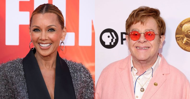 Vanessa Williams (left) at the London Film Festival in 2024, and Elton John (right) at the Library Of Congress 2024 Gershwin Prize For Popular Song.